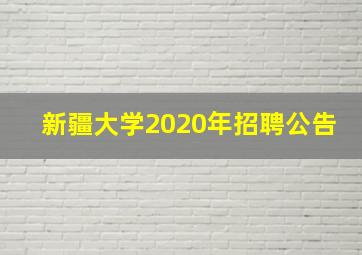 新疆大学2020年招聘公告