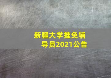 新疆大学推免辅导员2021公告