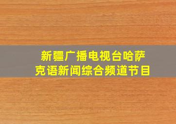 新疆广播电视台哈萨克语新闻综合频道节目