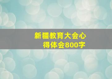 新疆教育大会心得体会800字