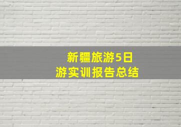 新疆旅游5日游实训报告总结