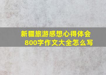 新疆旅游感想心得体会800字作文大全怎么写