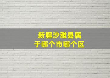 新疆沙雅县属于哪个市哪个区