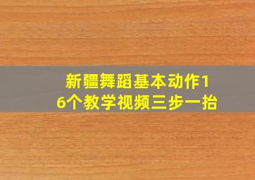 新疆舞蹈基本动作16个教学视频三步一抬