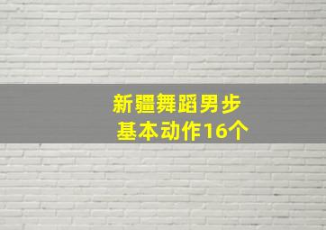 新疆舞蹈男步基本动作16个