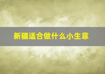 新疆适合做什么小生意