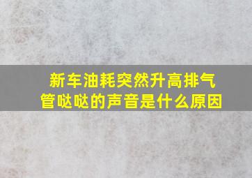 新车油耗突然升高排气管哒哒的声音是什么原因