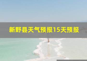 新野县天气预报15天预报