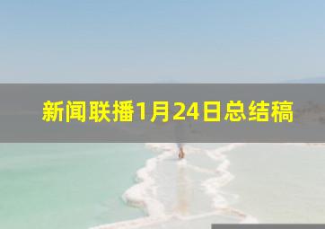 新闻联播1月24日总结稿