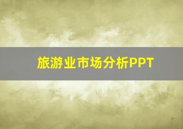 旅游业市场分析PPT