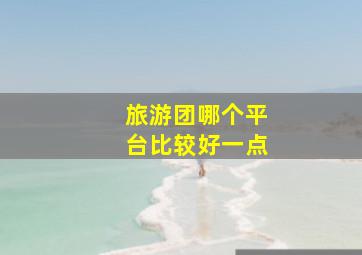 旅游团哪个平台比较好一点