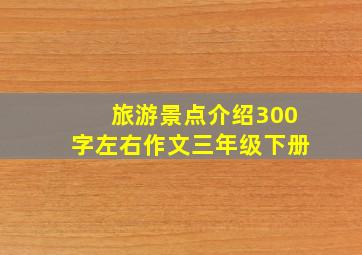 旅游景点介绍300字左右作文三年级下册