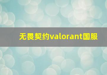 无畏契约valorant国服