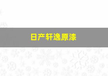 日产轩逸原漆