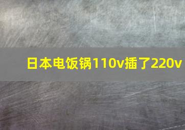 日本电饭锅110v插了220v