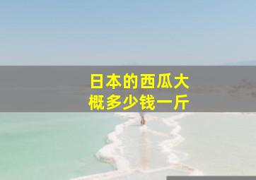 日本的西瓜大概多少钱一斤