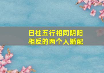 日柱五行相同阴阳相反的两个人婚配