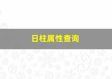 日柱属性查询