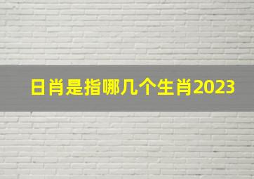 日肖是指哪几个生肖2023