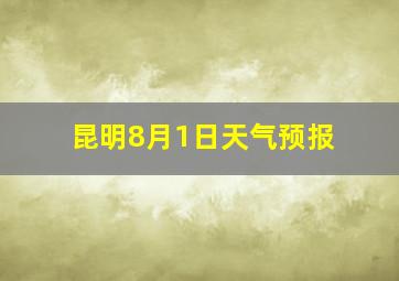 昆明8月1日天气预报