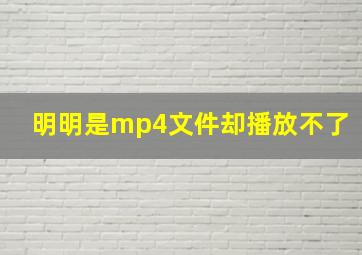 明明是mp4文件却播放不了