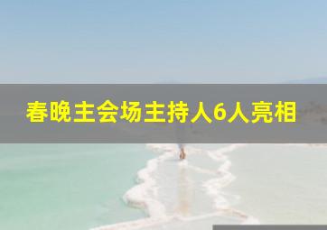 春晚主会场主持人6人亮相