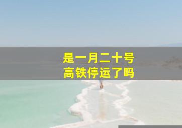 是一月二十号高铁停运了吗