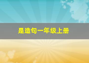 是造句一年级上册