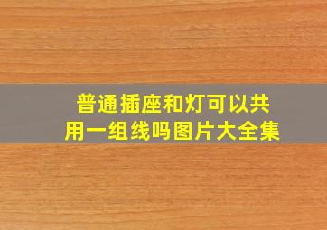 普通插座和灯可以共用一组线吗图片大全集