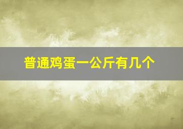 普通鸡蛋一公斤有几个