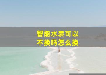 智能水表可以不换吗怎么换