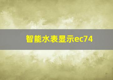 智能水表显示ec74