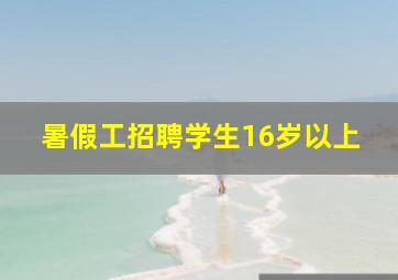 暑假工招聘学生16岁以上