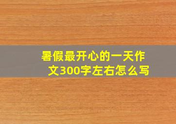 暑假最开心的一天作文300字左右怎么写