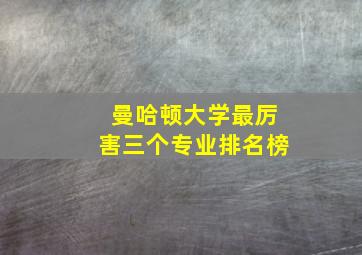 曼哈顿大学最厉害三个专业排名榜