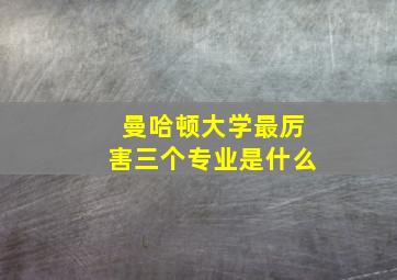 曼哈顿大学最厉害三个专业是什么