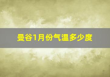 曼谷1月份气温多少度