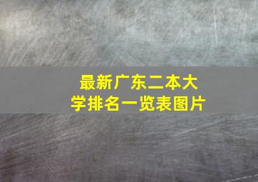 最新广东二本大学排名一览表图片