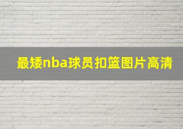 最矮nba球员扣篮图片高清