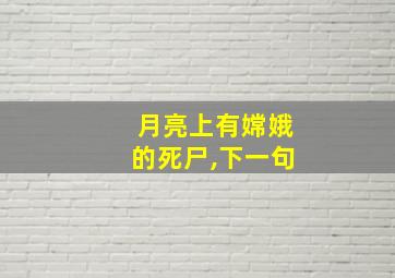 月亮上有嫦娥的死尸,下一句