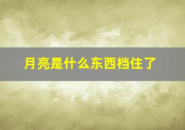 月亮是什么东西档住了