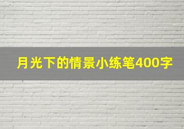 月光下的情景小练笔400字