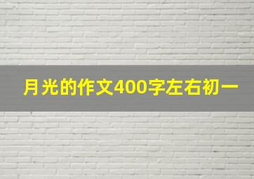 月光的作文400字左右初一