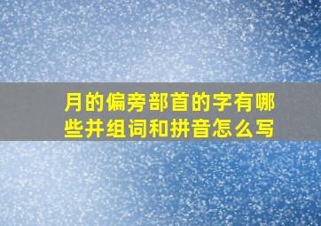 月的偏旁部首的字有哪些并组词和拼音怎么写