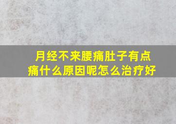 月经不来腰痛肚子有点痛什么原因呢怎么治疗好