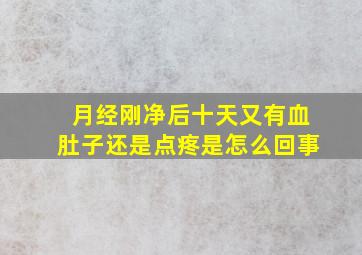 月经刚净后十天又有血肚子还是点疼是怎么回事