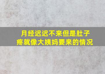 月经迟迟不来但是肚子疼就像大姨妈要来的情况