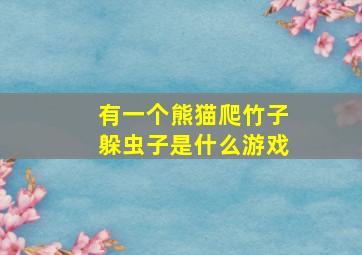 有一个熊猫爬竹子躲虫子是什么游戏