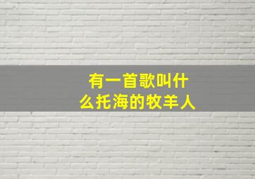 有一首歌叫什么托海的牧羊人