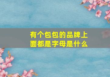 有个包包的品牌上面都是字母是什么